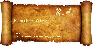 Musulin Alex névjegykártya